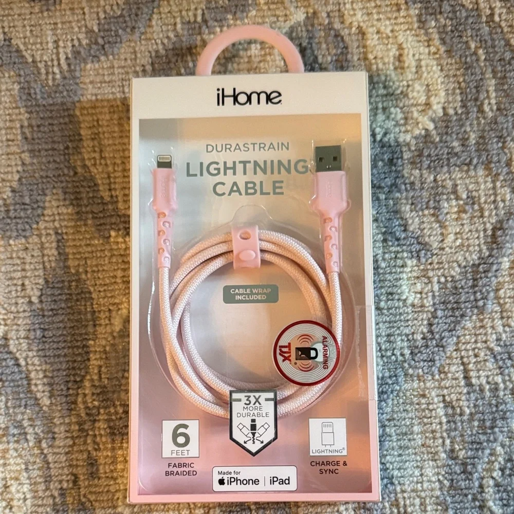 iHome Light Pink Lightning Cable